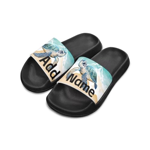 Image of Unisex Slides for Girls Boys Comfortable Slippers Slides Non-slip Shower Shoes House Fashion Thick for Indoor & Outdoor Gifts