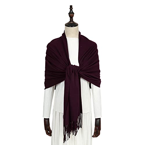 Image of RIIQIICHY Women's Fringe Shawl Wrap Pashmina Scarf for Wedding Evening