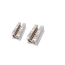 2 Pcs SBR20LUU SBR20 LUU 20mm Long Linear Motion Slider Block with Graphite Copper Sleeve Inside for 20mm Linear Guide Rail, Aluminum CNC Router Parts