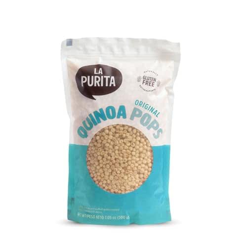 La Purita Puffed Quinoa Pops – Healthy Protein Cereal, Gluten-Free,