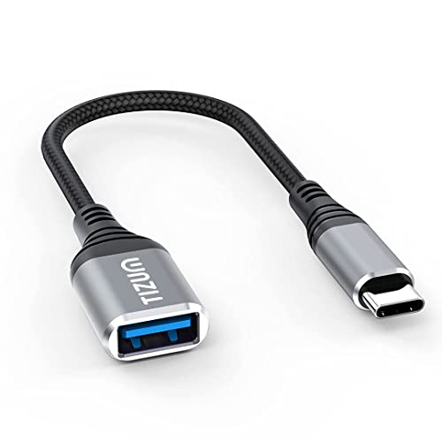 Image of Tizum USB Type C to 3.0 USB OTG Adapter /Cable /Connector, Fast Charging Data Transfer @5GBPS - MacBook Air /Pro, 11 /12.9 iPad Pro, 10.9 iPad Air 4, Galaxy S20, S20+, All Type-C Devices, 22 cm