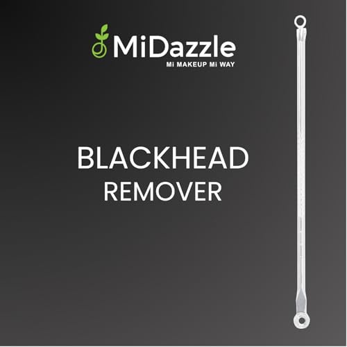 Image of Midazzle Round Blackhead & Whitehead Remover Tool, Stainless Steel Pimple & Acne Extractor Tool for Clean Pores & Clear Skin | Face Care Tool for Men & Women, All Skin Types (MIBR3301)