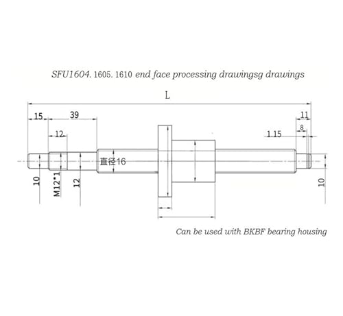 Solución exacta con husillo de bolas SFU1605 de 200 a 550 mm 2