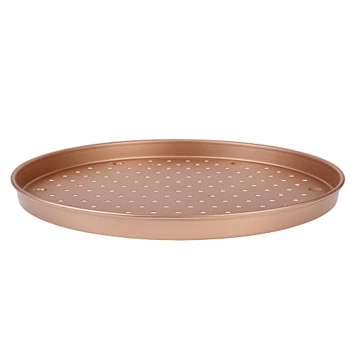 GRÄWE Plaque à pizza ronde Ø 38 cm, perforée avec GREBLON® antiadhésive, résistante à la chaleur jusqu'à 230 °C, parfaite pour pizza, tartes flammées ou tartes