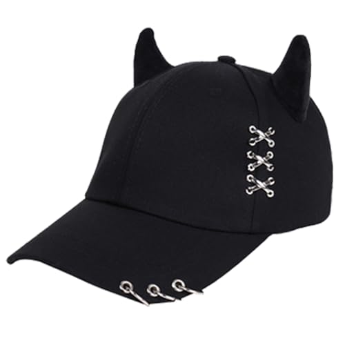 Image of Mens Baseball Cap Baseball Hat Funny Trucker Hats for Men Women Cute Beanie Distressed Cap Ponytail Hat for Women