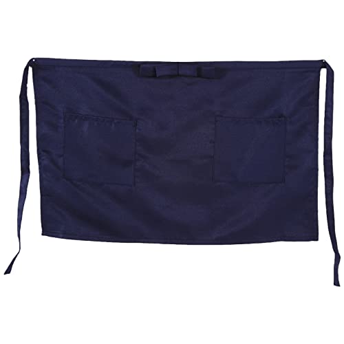 Tomotato Tablier Taille de Cuisine, 60x40cm Tabliers de Serveur Résistant aux Eclaboussures avec Deux Poches et Nœud Papillon, Tablier Demi Court Unisexe...