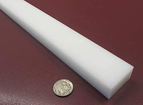 White HDPE (High Density Polyethylene) Rectangular Bar .750