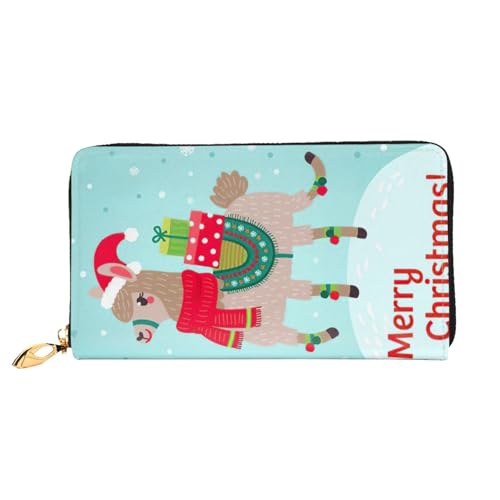 Portefeuille pour femme lama de Noël parfait pour vos voyages et sorties