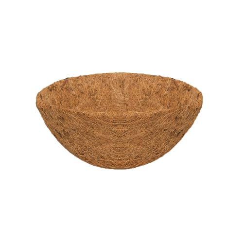 VIVIANYO HD 3PCS Coconut Liners for Planters Hanging Planter Basket Liners Natural Round Coco Fiber Replacement Liner for Garden Plants Flower Vegetable Pot, Planter Insert (11.8Inch)