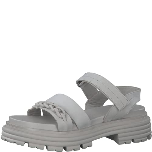 MARCO TOZZI 2-2-28709-20, Sandalia Mujer, Gris, 40 EU