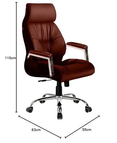 Image of S-91 BRON Executive Ergonomic High Back Boss Chair Leather Office Chair /Director Chair /Leatherette Executive Revolving Chair for Ultra Head Support