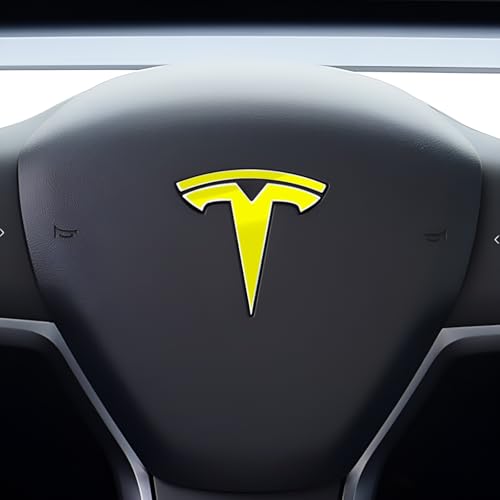 Image of IPG Compatible with Model Y Decal (8 Logo Set) Stickers Set Personalize Your Vehicle (Neon Series - Yellow)