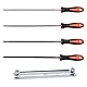4 Stück Feile für Kettensäge, 4 Größen Kettensäge Schärfen Rundfeilen, Feilenset Metall mit Griff und Guide, 3.2 mm, 4.0 mm, 4.8 mm, 5.5 mm, Geeignet für Heimwerker und Profis