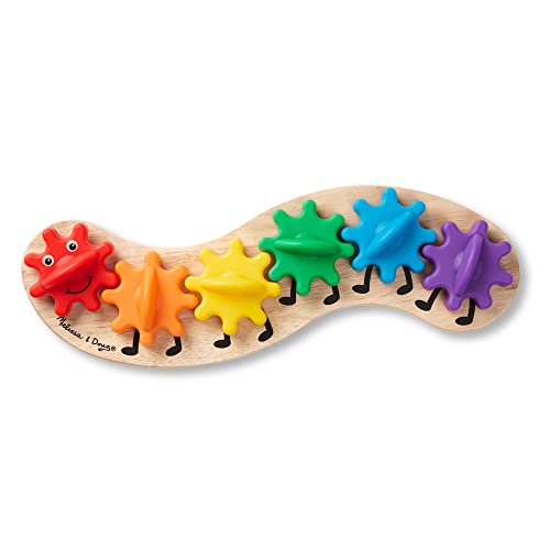 Melissa & Doug Rainbow Caterpillar Gear Toy With 6 Interchangeable Gears - For Toddlers And Babies #TOP4