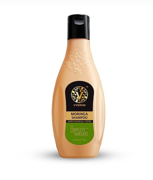 Image of Moringa Shampoo 200 ml | The Complete Haircare Solution | Enriched with Natural Moringa Extract for Strong, Shiny & Healthy Hair | Dermatologically Tested | Pack of 1
