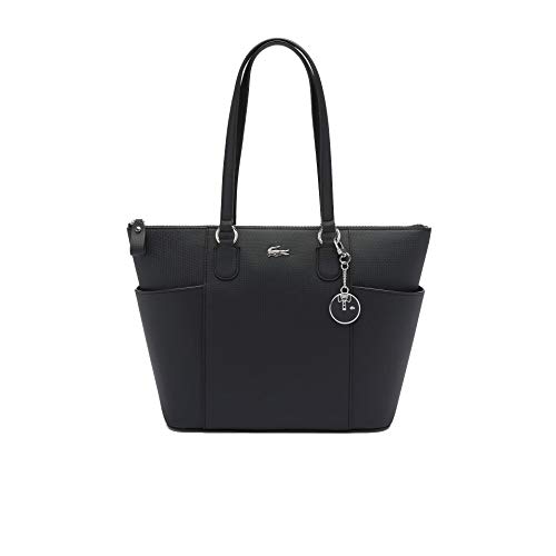 Lacoste NF3421DC, Bolsa de Compras con Cremallera para Mujer, Noir, Talla única