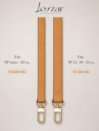 Image of Adjustable Length Vachetta Leather Replacement Bag Strap, Fits Speedy Nano /20 /25 /30 /35 Boulogne and More