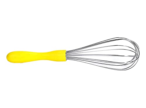 Image of Kuber Industries Hand Blender|Handheld Stainless-Steel Wire Whisk Perfect for Blending, Whisking, Beating, Stirring,Pack of 3 (Yellow)