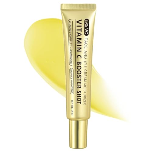 Vitamin C Booster Shot Serum, Vitamin C Serum For Face With Glutathione And Niacinamide, Brightening And Hydrating Skin, Reduces Dark Spots And Evens 