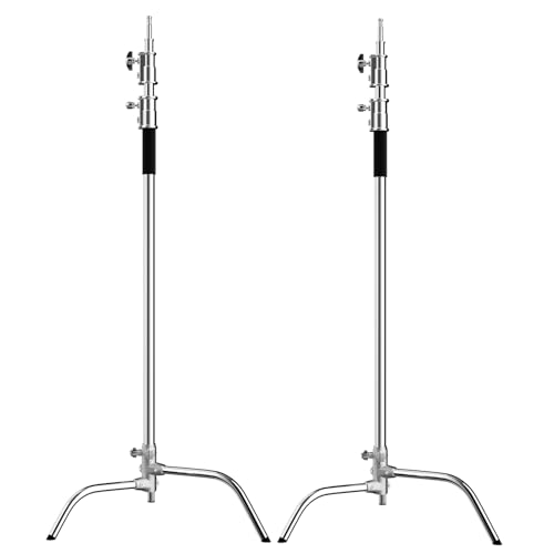 Photography C Stand: 100% Stainless Steel - Takerers BS13 Heavy Duty Max Height 10.5ft/131inch Light Stands (2 Pack)