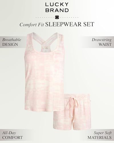 Women's Pajama Set - Cross Back Tank Top and Sleep Shorts