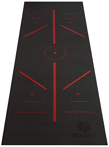 Image of BoldFit TPE Yoga Mat for women and men all purpose 5mm Extra Thick Exercise Mats for Workout Yoga Fitness Pilates and Floor Exercises, Anti-Tear Non-Slip TPE Mat with carrying Bag