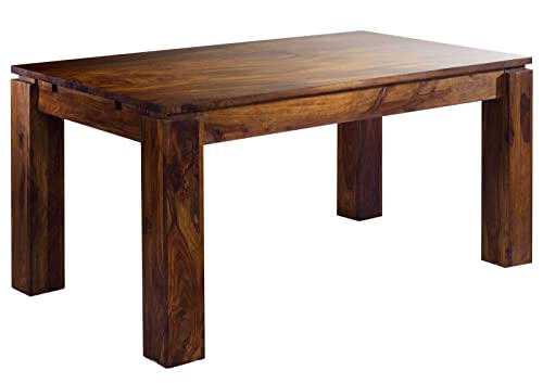 Table Extensible 180-260x90cm - Bois Massif de Palissandre laqué (Miel Foncé) - Metro Life #159