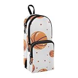 Estuche para lápices de baloncesto, bolsa de gran capacidad con compartimento para estudiantes, bolsa escolar, organizador de papelería, estuche para lápices, estuche para marcador para escuela,