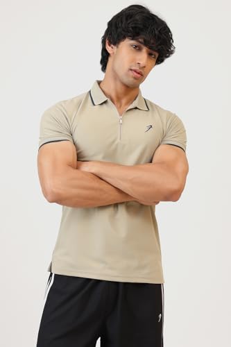 Image of FUAARK Men Stride Slim Fit Polo Tshirt in Premium Pique Fabric