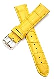Cinturino per orologio con fibbia in argento giallo da 24 mm in vera pelle per uomo e donna