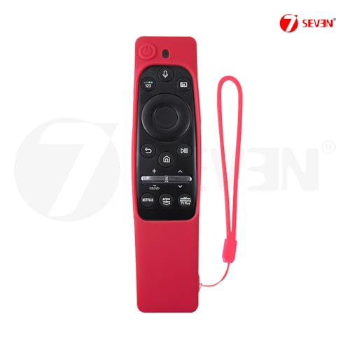 Image of 7SEVEN Compatible with Samsung Tv Remote Cover Suitable Model BN59-01XXXX Series Case to Protect Remote Control from Physical Damage, Ensure Smart Remote with 3 Hotkeys at Last Row Only Fit (RED)