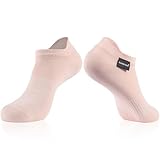 RANDY SUN Breathable Waterproof Socks – Low Cut, Juncao Liner, Seamless & Lightweight for Sensitive Skin 1 pair Blush Pink,L