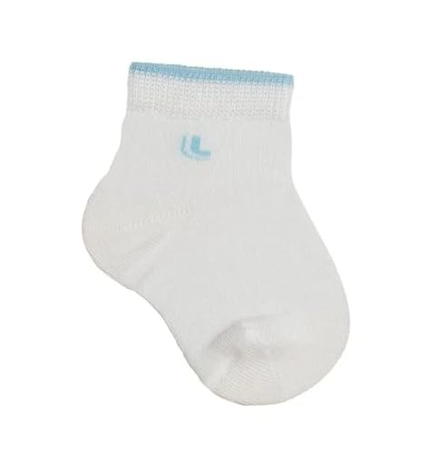 Kit 3 Pares de Meias Infantil Soquete Médio Azul Lupo Baby Cor:Branco;Tamanho:20-23;Genero:Masculino