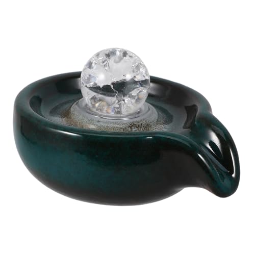 Cabilock Circulating Fountain Accessory Waterfall Supply for Outdoor Gardens Balconies Delicate Ceramic Spout with Peacock Ball for Water Features Tranquil Spaces