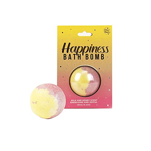Gift Republic Happiness Mood Boosting Bath Bomb Milk and Honey Scented Pampering Bath Fizzie Energizing Gift Idea