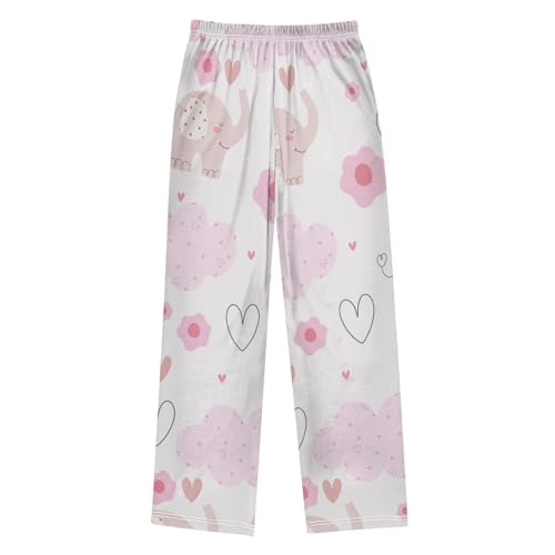 Pink Elephant Boys Pants Boys Athletic Pants Long Pant for Boywith Pockets Wide-Leg Size 6-14Y2
