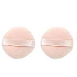 borla maquillaje negra Tamaño: 8,5 cm. U/K PULABO 2 piezas de imagen toque cosmético polvo borla suave esponja base maquillaje maquillaje herramienta creativa y práctica
