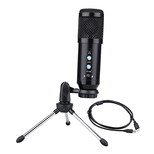 Angoily Kit Microphone pour Ordinateur - Microphone De Table - À Condensateur pour Jeu - pour Podcast - pour Diffusion - Ensemble Complet avec Support