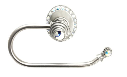 Carpe Diem Hardware Carpe Diem 1853-11AB Cache' II Tissue holder right w/side crystals (lrg escutcheon) made with swarovski elements Satin Satin Carpe Diem Hardware Carpe Diem 1853-11AB Cache' II Tissue holder right w/side crystals (lrg escutcheon) made with swarovski elements Satin Satin