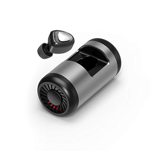 Bluetooth Earpiece,SUSYTA Bluetooth 5.0 Headset with Microphone for Driving/Business/Office,Mini Invisible Wireless Earphone,sweatproof Sport Earbuds for Cell Phone(Grey)