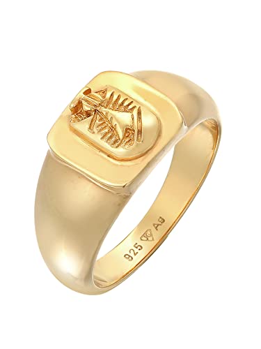 Bague rose Kuzzoi en argent plaqué or pour homme l'accessoire idéal des soirées chic