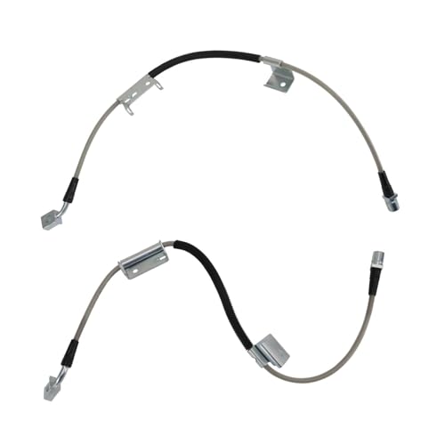 Image of TRQ Front Brake Hose Set Compatible with 2003-2009 Chevrolet Express 1500 2003-2005 Express 2500 GMC Savana 1500 Savana 2500