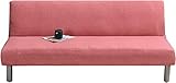 YQWUIJS Fundas de sofá elásticas sin Brazos, Antideslizantes, exquisitas Fundas de sofá Cama, Protector de Muebles para Sala de Estar (Color: harina de melocotón)