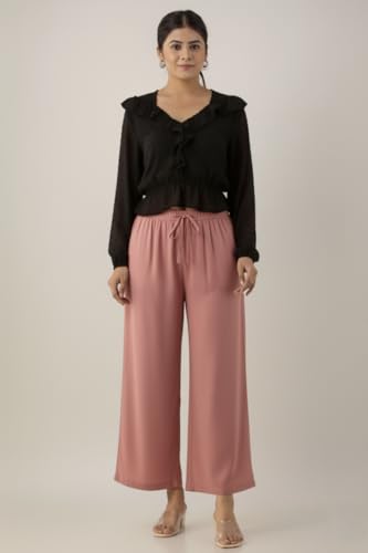 Image of Moirai Super Soft Viscose Rayon Palazzo Pants for Women Relaxed & Regular Fit Solid Palazzo for Women & Girls Casual Ethnic Wear
