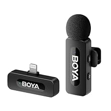 ▶【Mini Microphone】Boya BY-V1 mini wireless lavalier microphone, it brings you excellent recording performance unmatched by others. The slim and lightweight microphone weighs only 10.5g, which ensures comfortable and hassle-free carrying and allows yo...