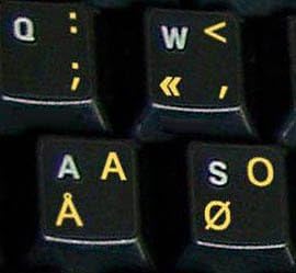 Dvorak Programmer Keyboard Stickers Transparent Yellow Letters for Any Laptop Computer PC Desktop Notebook