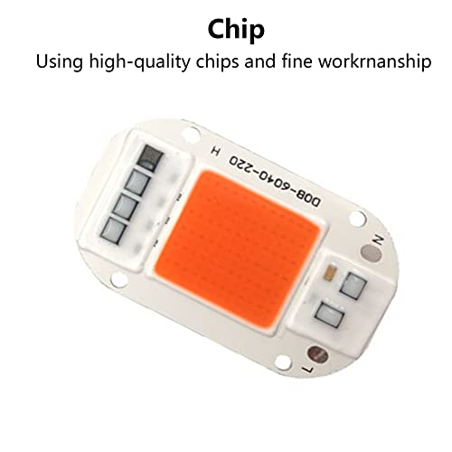 WANGCL 3 STÜCKE 50 W Vollspektrum-LED-Wachstumslicht AC 220 V LED-Lichtquelle Chip für Zimmerpflanzen, Gemüse und Blüte - Wellenband 380-840 nm