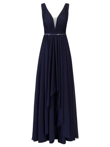 Apart Abendkleid aus hochwertigem Polyester Material mit Rückenausschnitt,