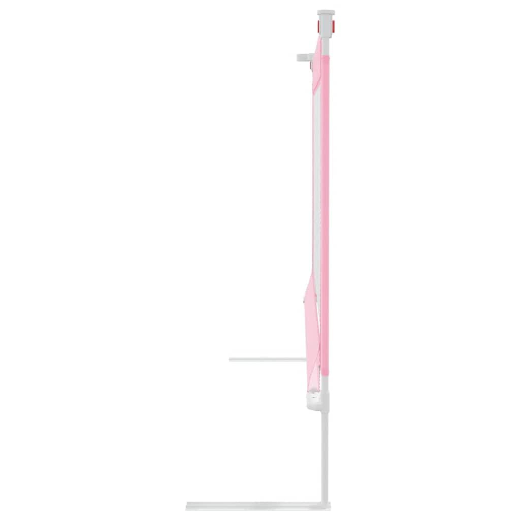 Barrera protectora para cama infantil, color rosa, 200 x 25 cm, tela con altura ajustable, protección anticaída para cuna, barrera de cama para seguridad del bebé en el dormitorio y la