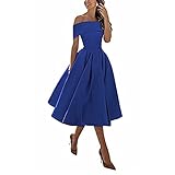 Stoff: Satin, Stil: A-Linie, One-Shoulder, plissierter, verkürzter Rock.